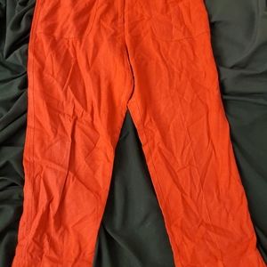 Pendelton red linen blend capri pants sz.10 vtg